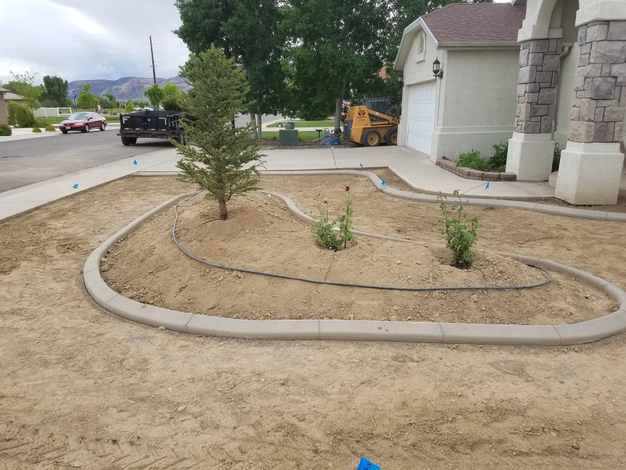 Concrete Curbing project by J & S Stone and Landscaping
