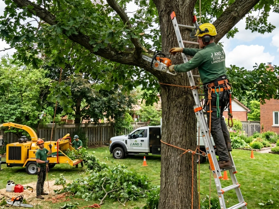 Tree Removal project by J & S Stone and Landscaping